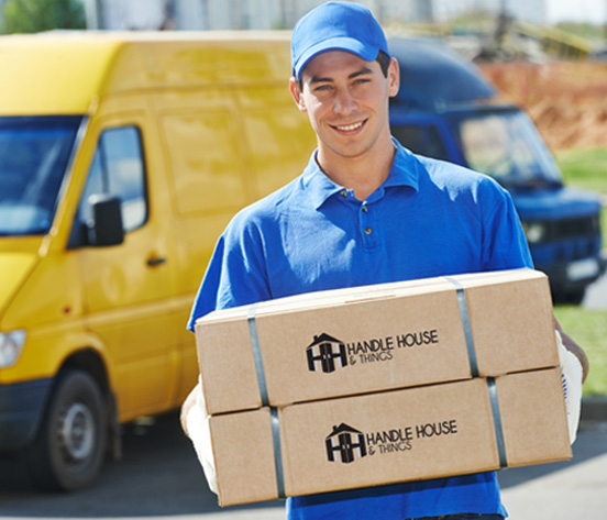Freshly delivered handle packages by the Handle House